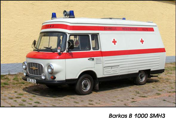 DDR Rettungsfahrzeuge Schnelle Medizinische Hilfe Deutsche Demokratische Republik Barkas B 1000 SMH3