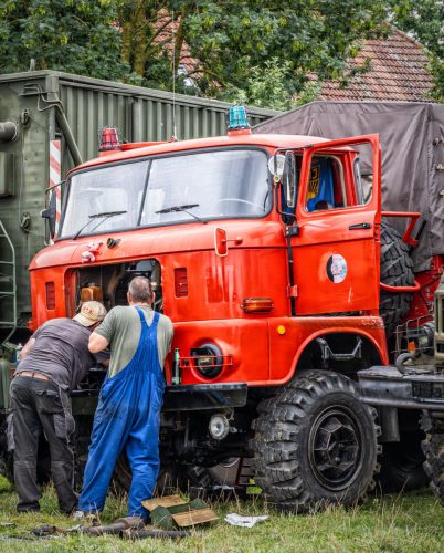 Blaulichttage 2025, W50 Kühlerreparatur